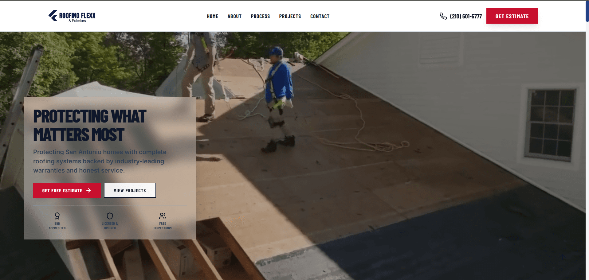 Roofing Flexx website